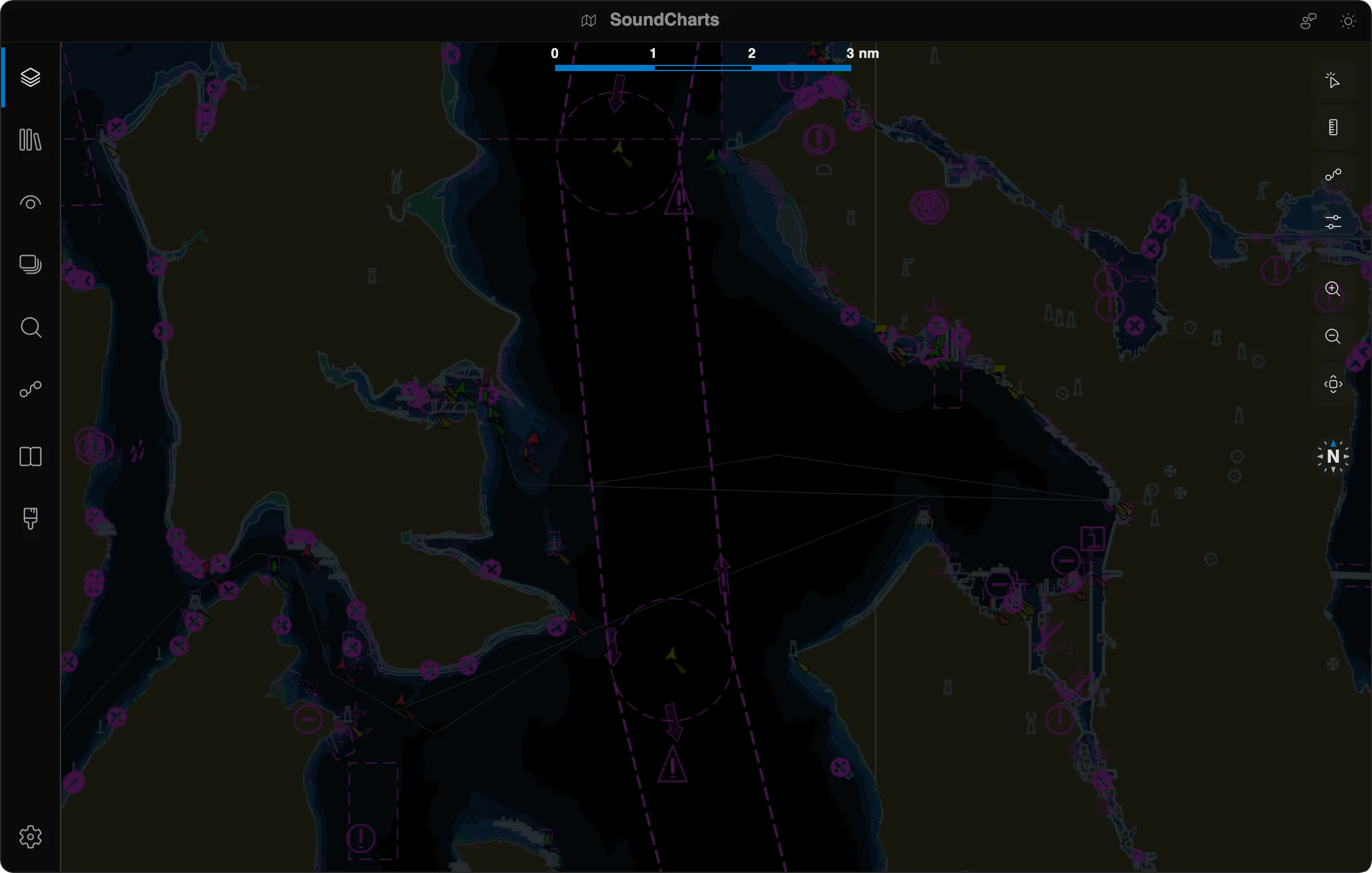 The same view in the Night palette