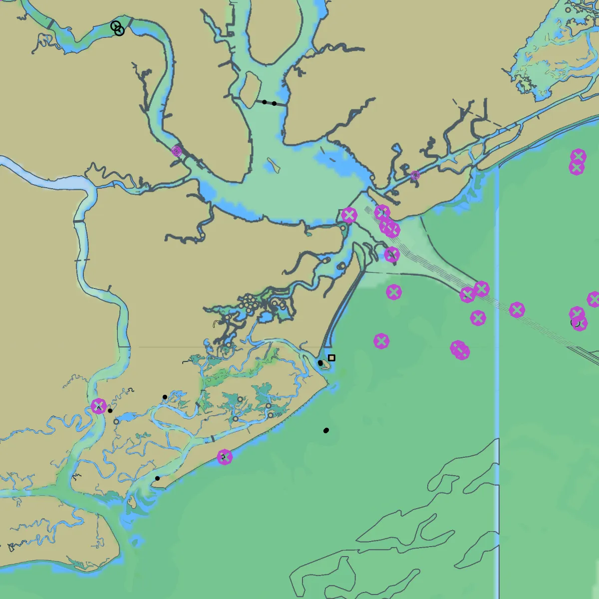 S-104 water levels in SoundCharts